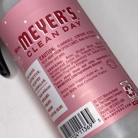 Set of 2 — Mrs. Meyers Peppermint Room Freshener Spray Limited Edition Scent NEW - Picture 5 of 8